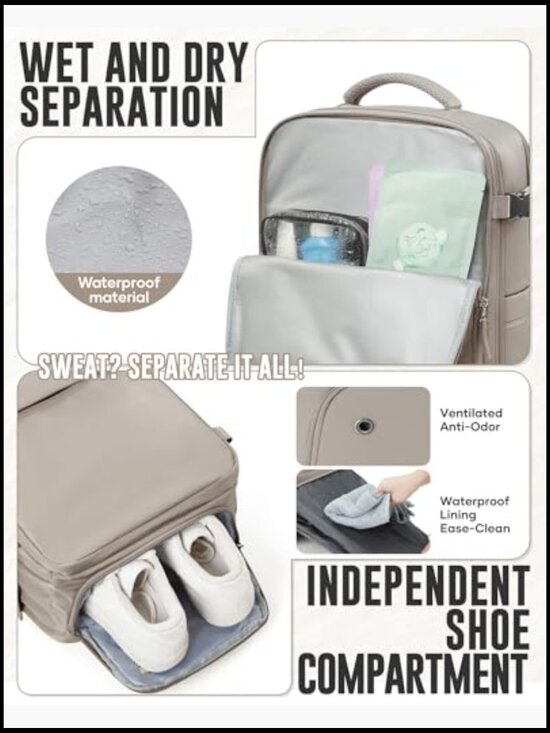 Travel Backpack with Electric Vacuum Pump Carry On Compression Bags Waterproof
